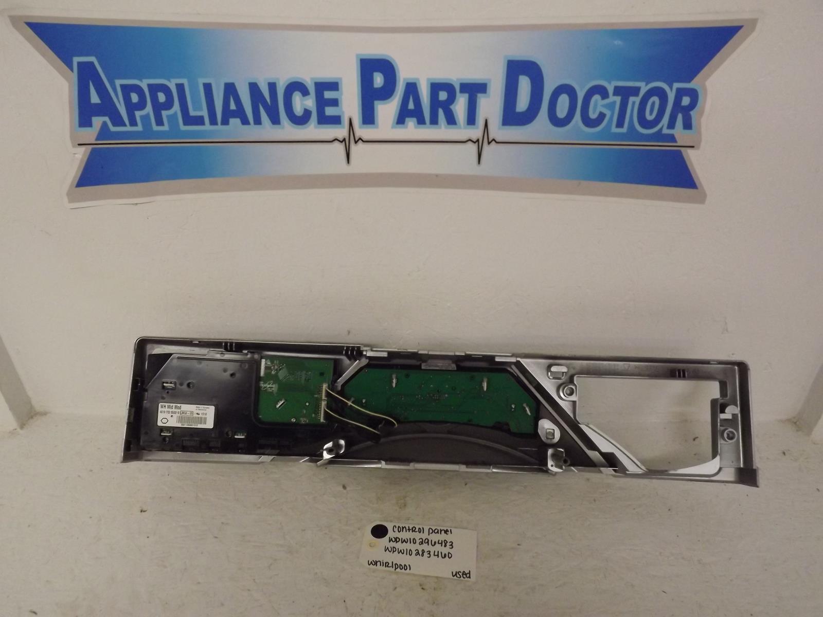 Whirlpool Washer WPW10296483 WPW10283460 Control Panel Used Whirlpool Washer WPW10296483 WPW10283460 Control Panel Used